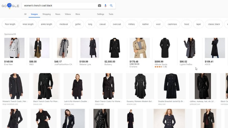 Trench Coat Product Search