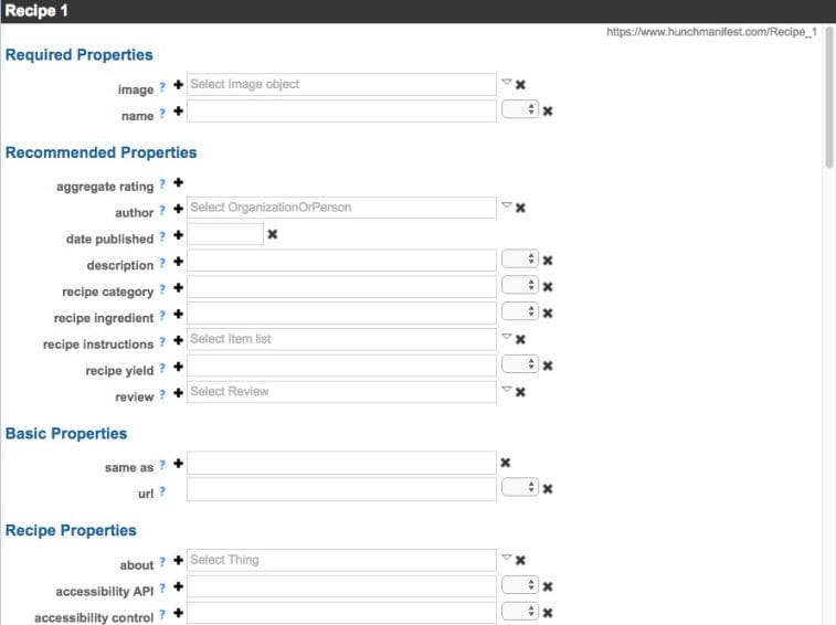 Schema.org/Recipe Required & Recommend Fields