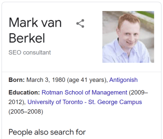 Mark van Berkel Desktop Knowledge Panel