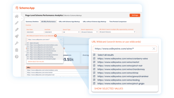 Schema Performance Analytics - Wildcard feature